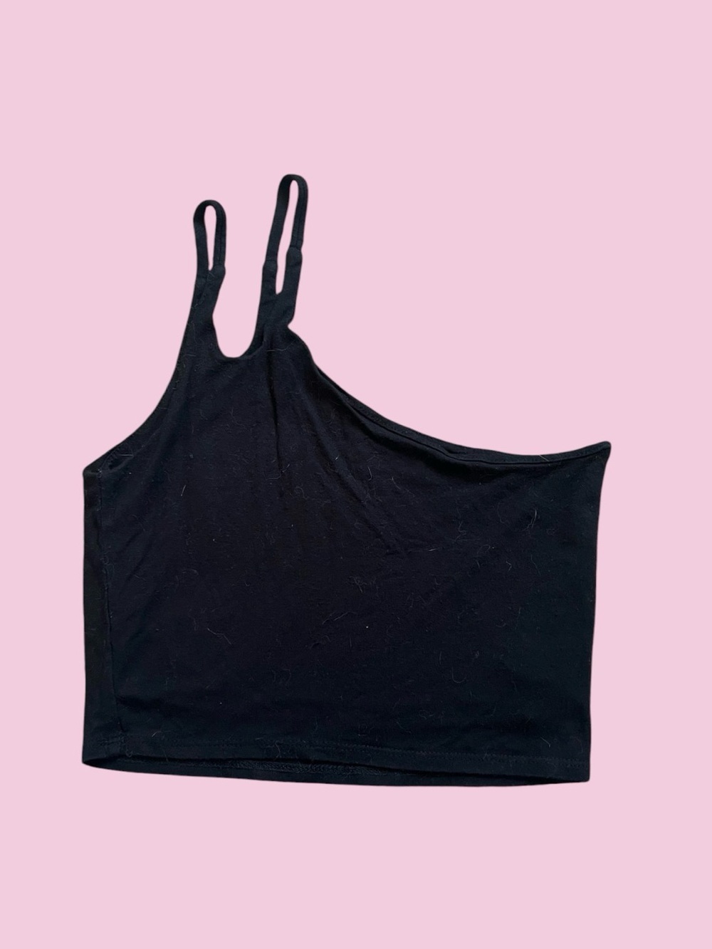 Black Asymmetric Tank Top - Women